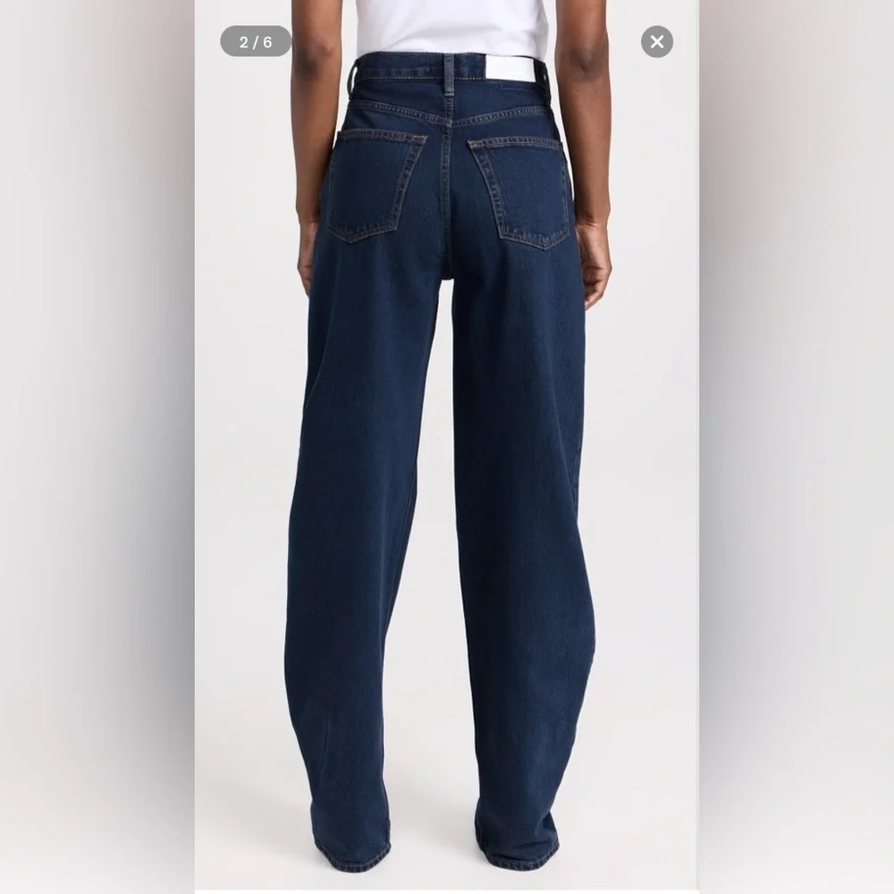 NWT Re/Done Tailored Ultra High Rise Barrel Jeans Size 31 Color: Bespoke
